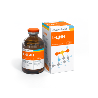 L-Цин, 100 мл, бутафосфан и комплекс витаминов для животных